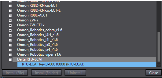 Delta RTU in ESI Library