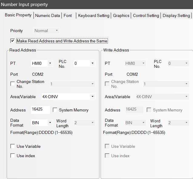 Set Parameter NB HMI