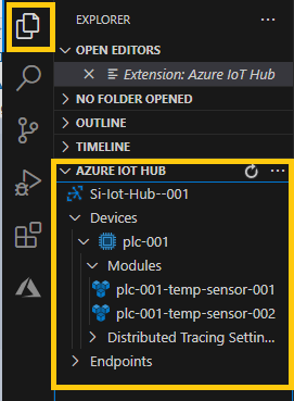 VS Code Azure IoT Hub windows